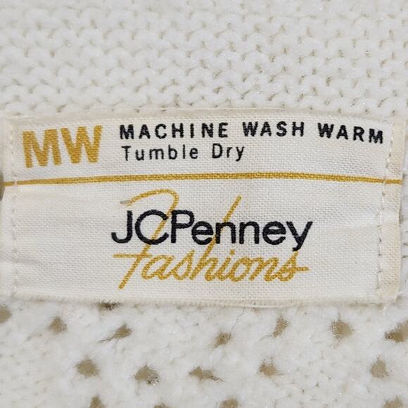 VINTAGE crochet capelet off-white JCPenney Fashions - Picture 5 of 6